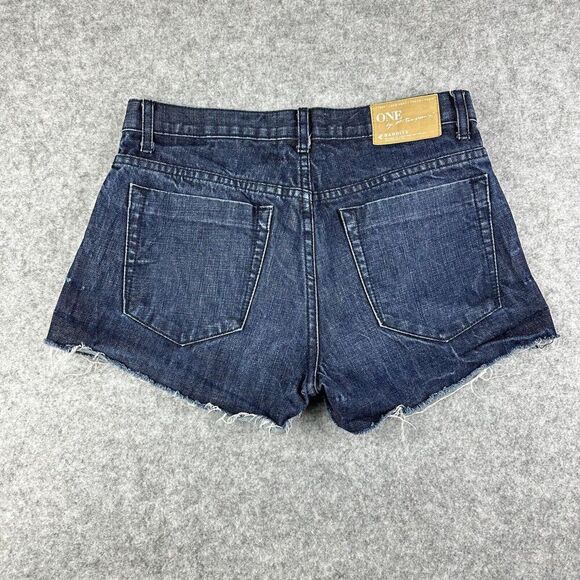 One Teaspoon Jean Shorts Womens 26 Bandits Relaxed Long Rise Button Fly Twisted - Picture 6 of 13